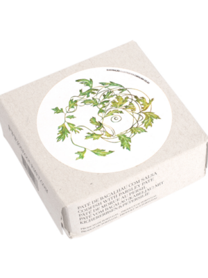 Verpackung der Bacalao Mousse mit Petersilie von José Gourmet